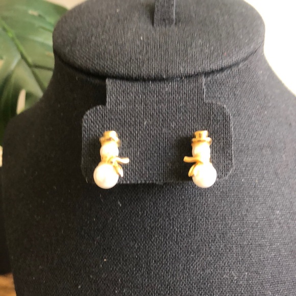 Cutest Lil Vintage Snowman Post Earrings - Picture 2 of 3